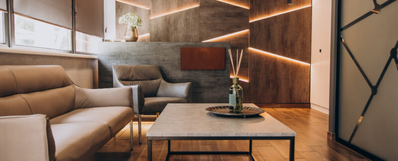empresas de decoração de interiores - Salão de design feito por uma empresa de decoração de interiores